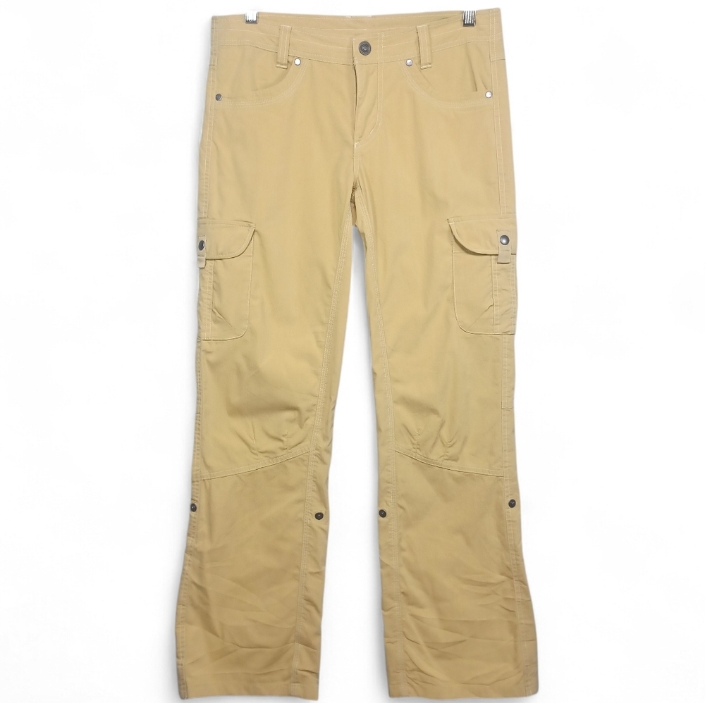 KÜHL Women’s Cargo Pants Size 6 Tan Convertible Roll-Up Utility Hiking Travel